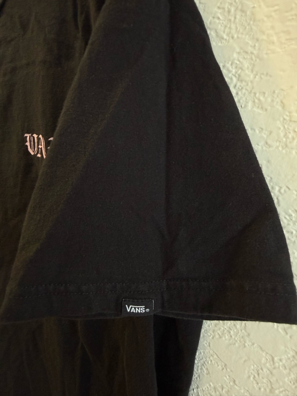 Vans The Original Graphic T-Shirt Black Pink Logo Short Sleeve Unisex Size L - Picture 4 of 4